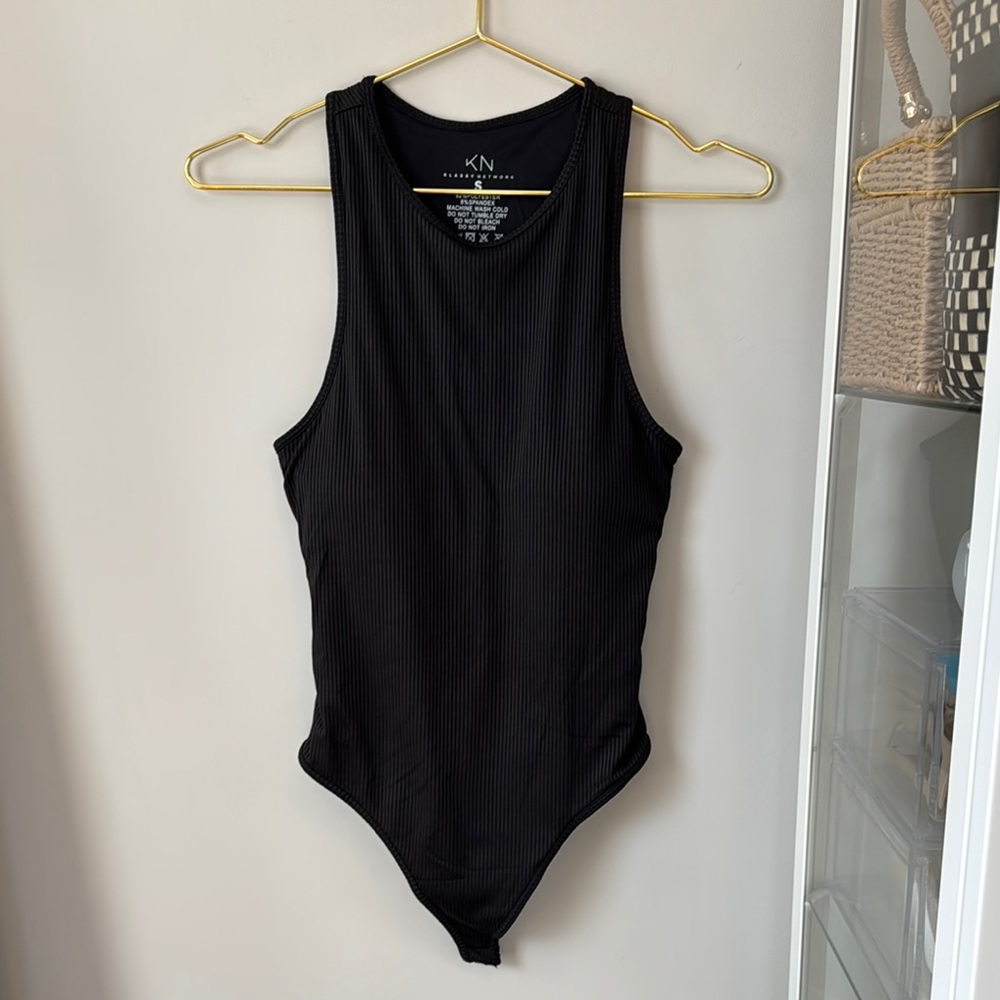 Black Ribbed Bodysuit - Picture 2 of 6